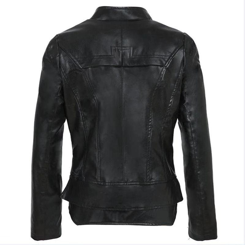Winter Gothic Black Faux Leather Jackets