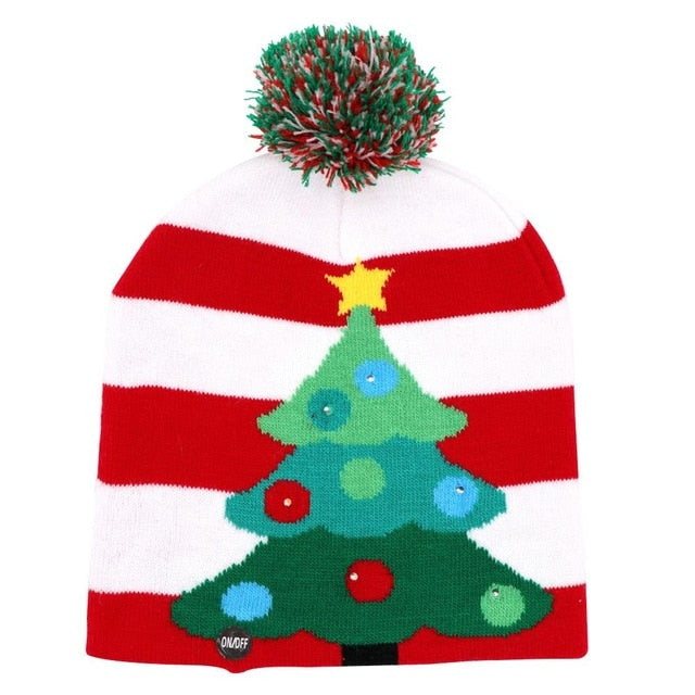 Led Light Cotton Christmas Hat
