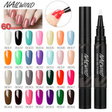 60 Colors Soak Off Enamel Nail Glue Pen