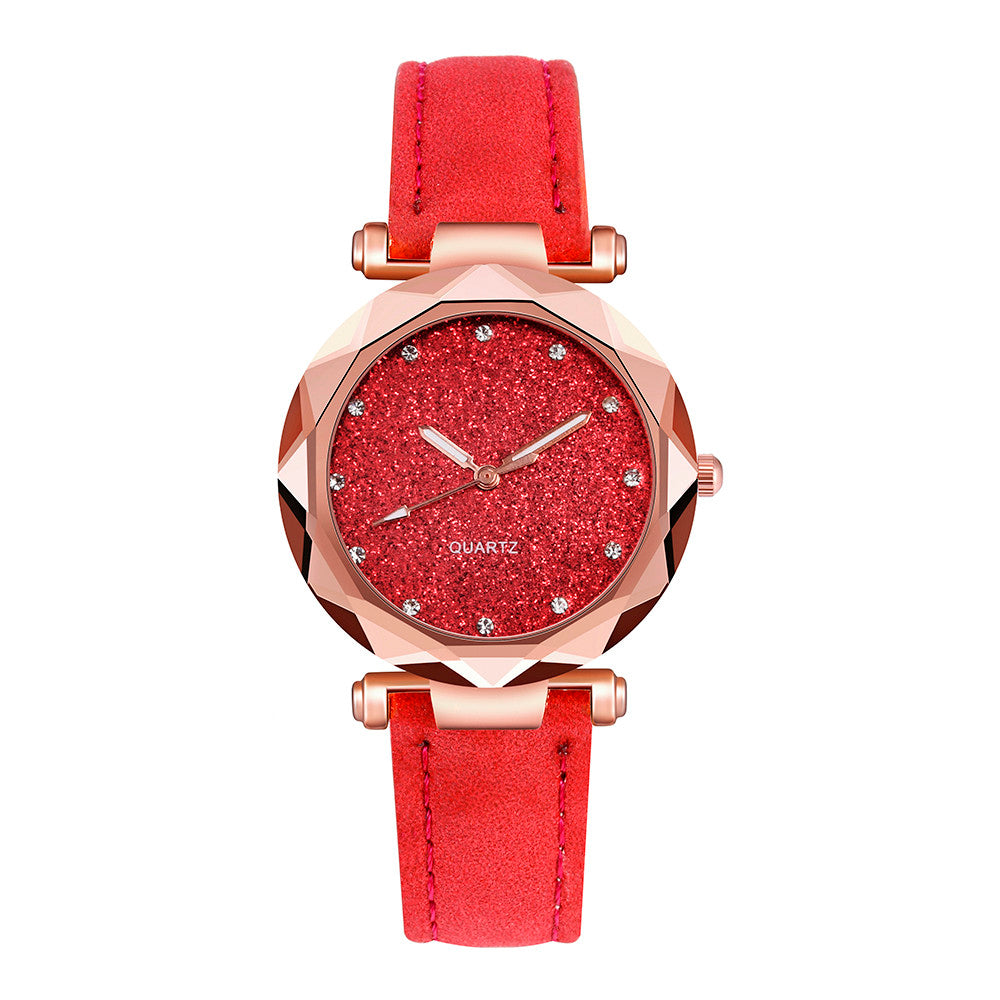 Rose Gold Quartz Watch Female Belt Watch