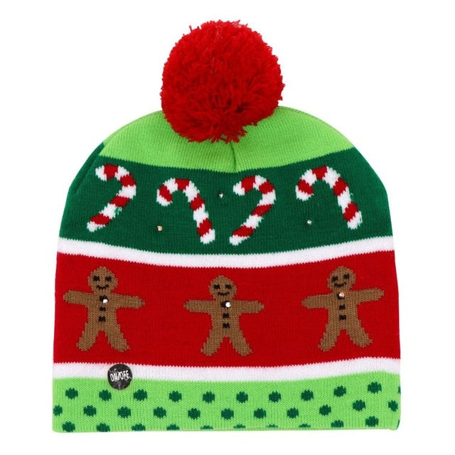 Led Light Cotton Christmas Hat