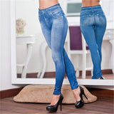 Explosion models imitation denim women's leggings