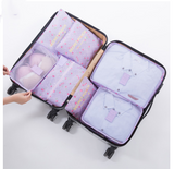Travel clothing bra storage bag 6 and 7 sets of classification storage bag luggage sorting bag clothing dispensing bag