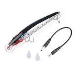 Electric vibrate fishing Lures USB Flashing LED