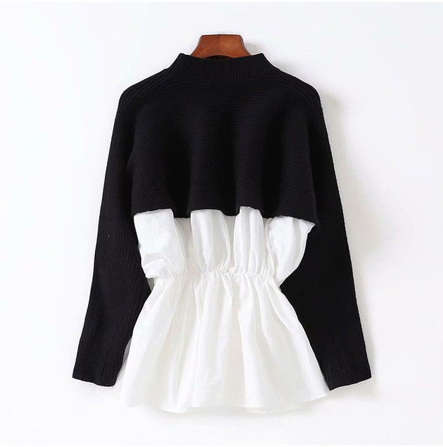 Womens Patchwork Sweater