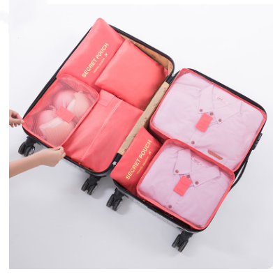 Travel clothing bra storage bag 6 and 7 sets of classification storage bag luggage sorting bag clothing dispensing bag