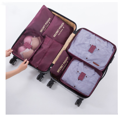 Travel clothing bra storage bag 6 and 7 sets of classification storage bag luggage sorting bag clothing dispensing bag