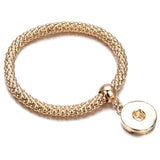 Adjustable Metal Snap Bracelet Bangle Silver Bracelet