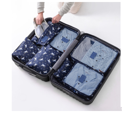Travel clothing bra storage bag 6 and 7 sets of classification storage bag luggage sorting bag clothing dispensing bag