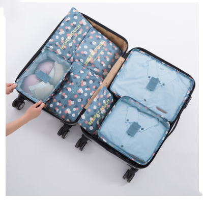 Travel clothing bra storage bag 6 and 7 sets of classification storage bag luggage sorting bag clothing dispensing bag
