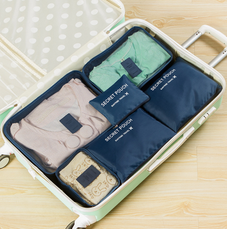 Travel clothing bra storage bag 6 and 7 sets of classification storage bag luggage sorting bag clothing dispensing bag
