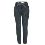 Street wear Bandage Denim  Jeans