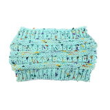 Ponytail Beanie Women Stretch Knitted Hats
