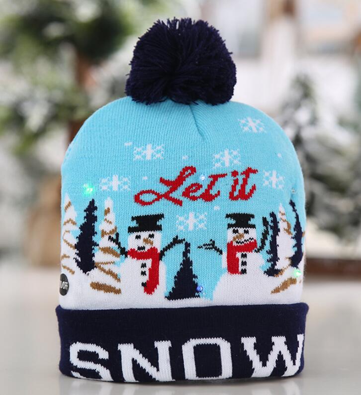 Led Light Cotton Christmas Hat