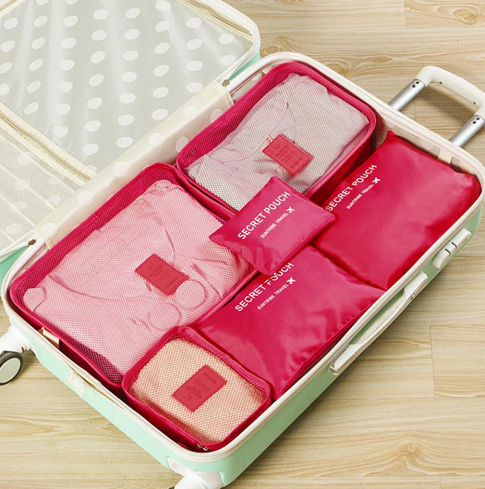 Travel clothing bra storage bag 6 and 7 sets of classification storage bag luggage sorting bag clothing dispensing bag
