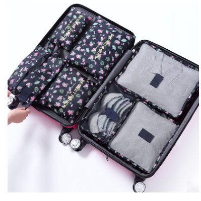 Travel clothing bra storage bag 6 and 7 sets of classification storage bag luggage sorting bag clothing dispensing bag