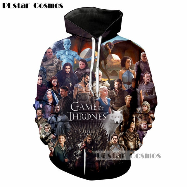 Game of Thrones Jon Snow Print Hoodies