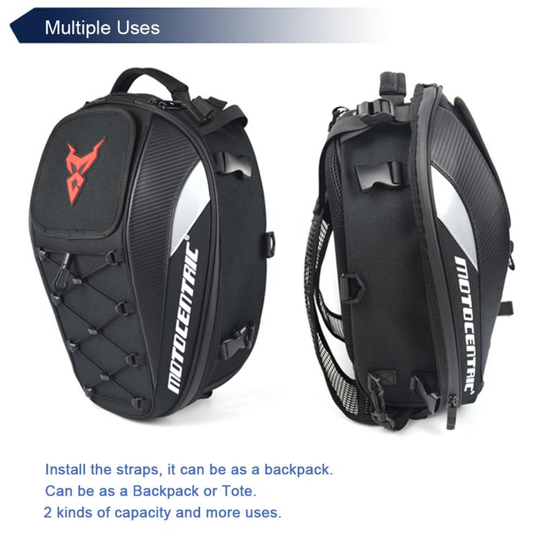 Multi-functional Durable Rear Motorcycle Seat Bag
