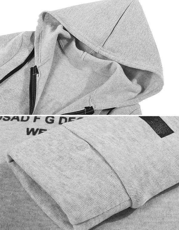 letter print pullover zipper
