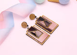 Geometric Acrylic Big Drop Earrings
