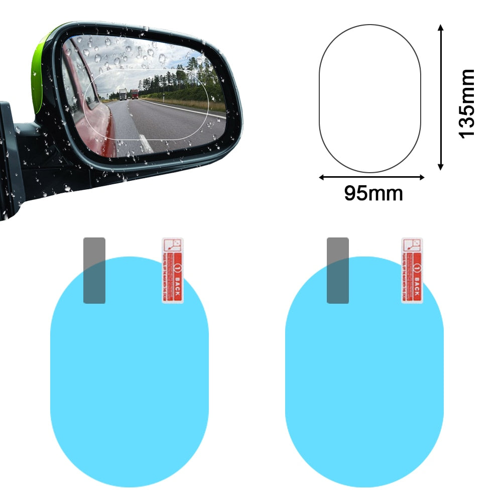 2PCS Car Mirror Window Clear Film