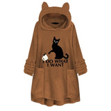 Women Sweatshirt Long Pocket Hoodie