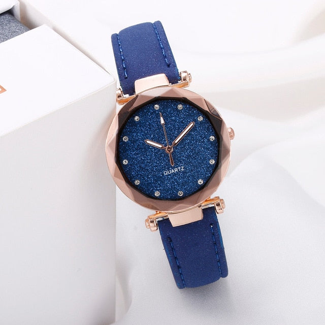 Rose Gold Quartz Watch Female Belt Watch