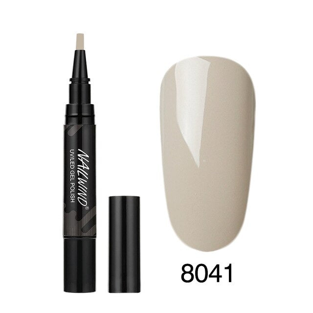 60 Colors Soak Off Enamel Nail Glue Pen