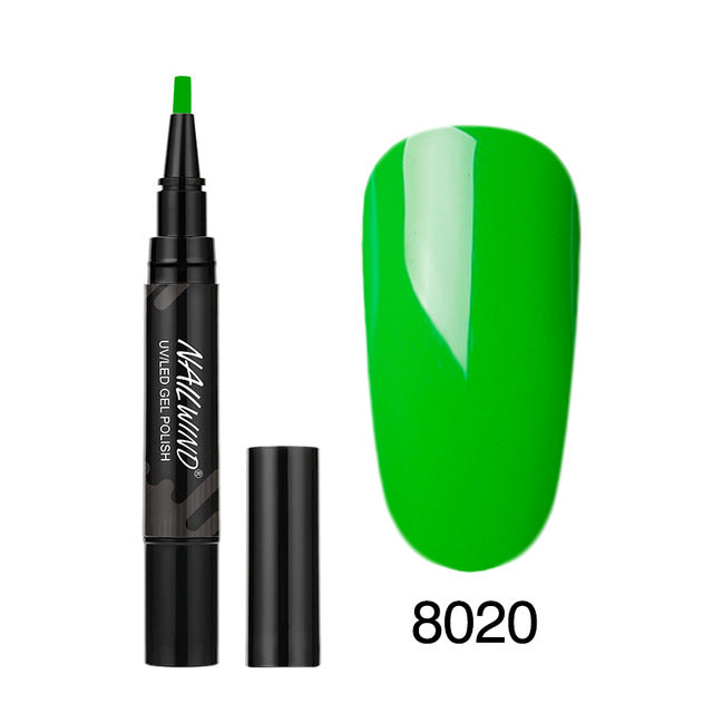 60 Colors Soak Off Enamel Nail Glue Pen