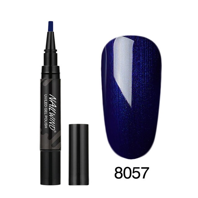 60 Colors Soak Off Enamel Nail Glue Pen