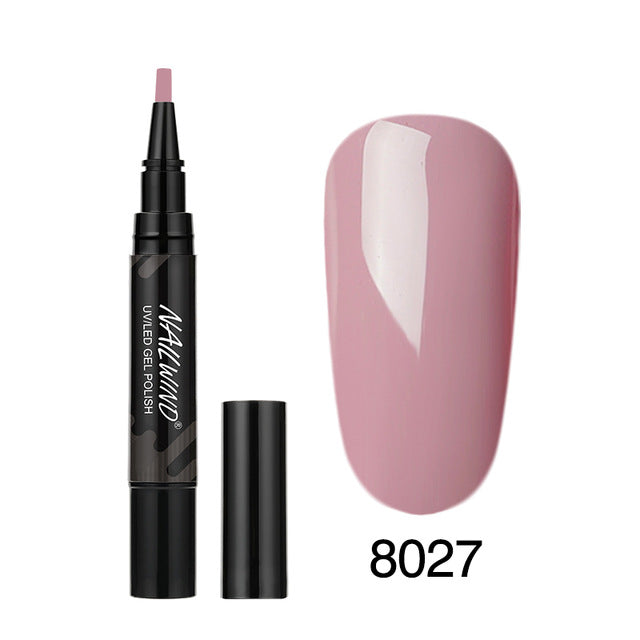 60 Colors Soak Off Enamel Nail Glue Pen