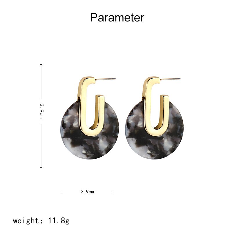 Acrylic Geometric Drop Earrings