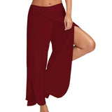 Split Casual Loose Wide Leg Pants