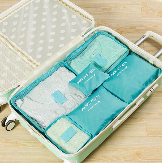 Travel clothing bra storage bag 6 and 7 sets of classification storage bag luggage sorting bag clothing dispensing bag