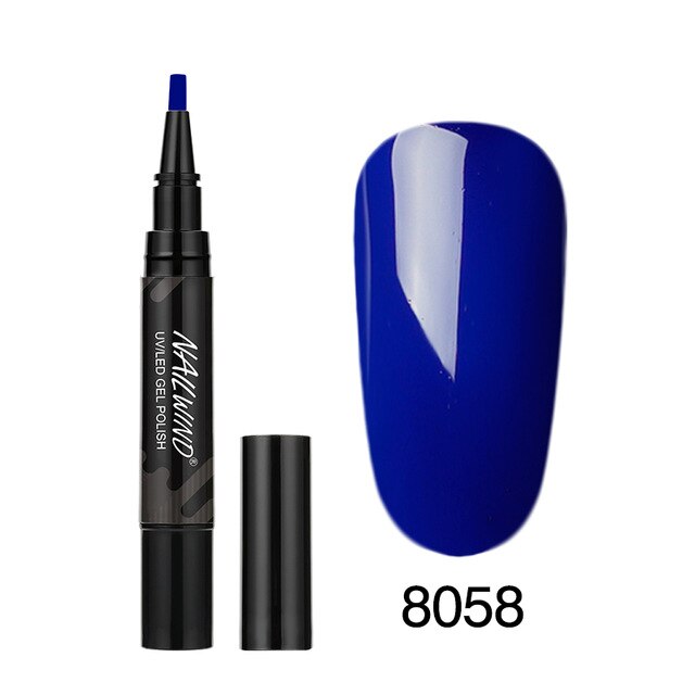 60 Colors Soak Off Enamel Nail Glue Pen