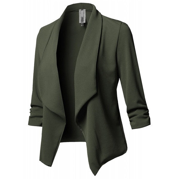 Women Long Sleeve Black Blazers