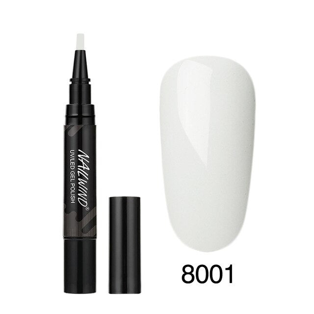 60 Colors Soak Off Enamel Nail Glue Pen