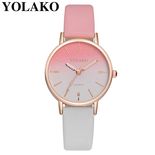 Brand Leather Quartz Women's Watch