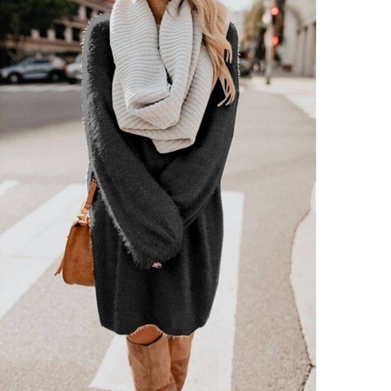 Long Sweater Yellow Black Pink Sweater Dress