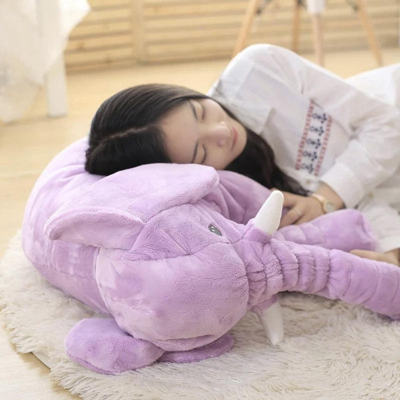 40cm/60cm Height Large Plush Elephant Doll Toy Kids Sleeping Back Cushion Cute Stuffed Elephant Baby Accompany Doll Xmas Gift