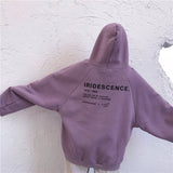 Thicker Plus Velvet Warm Soft Letter Printed Sweatshirts
