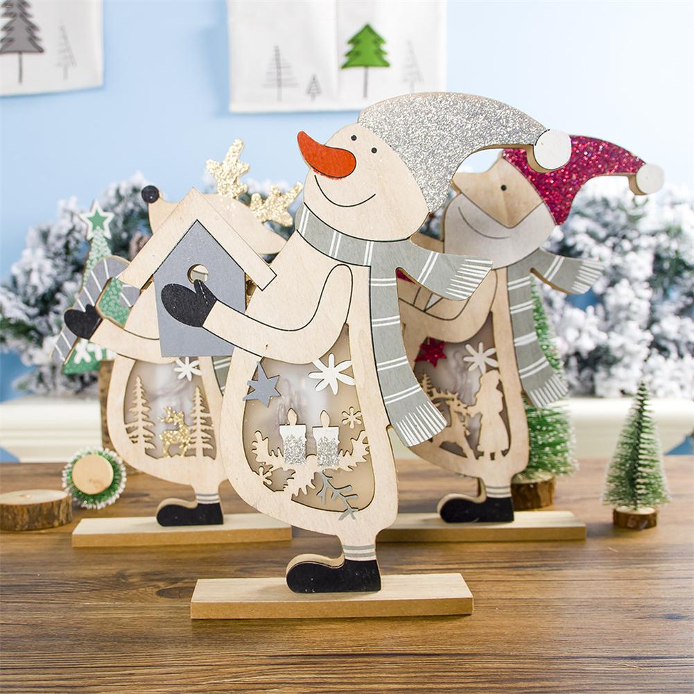 Wooden Table Lights For Christmas