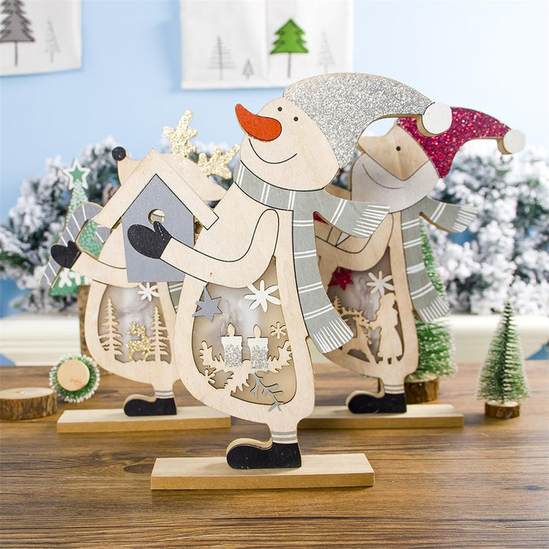 Wooden Table Lights For Christmas