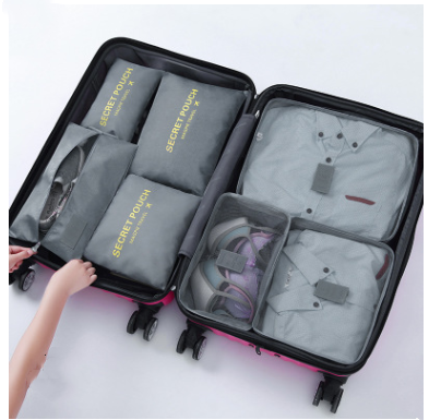 Travel clothing bra storage bag 6 and 7 sets of classification storage bag luggage sorting bag clothing dispensing bag