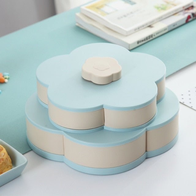 Petal-Shape Rotating Snack Box