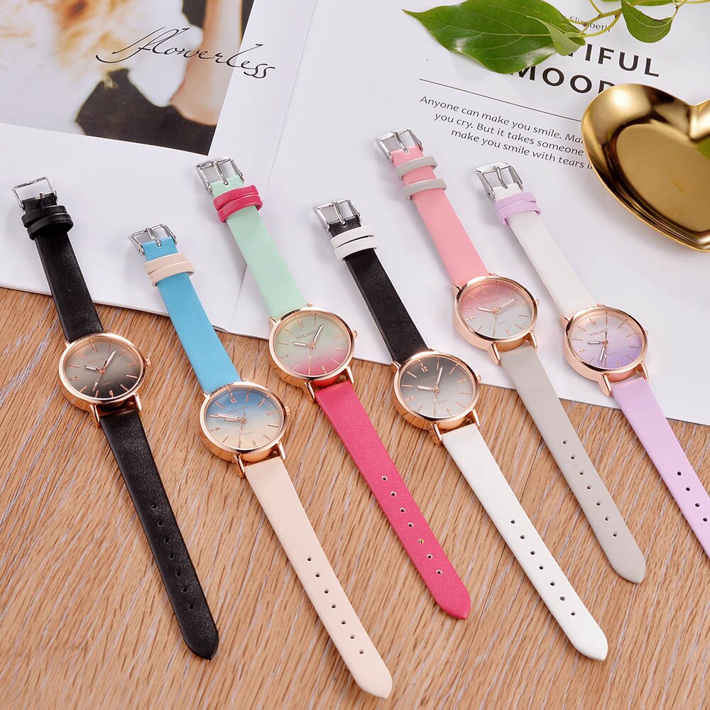 Brand Leather Quartz Women's Watch
