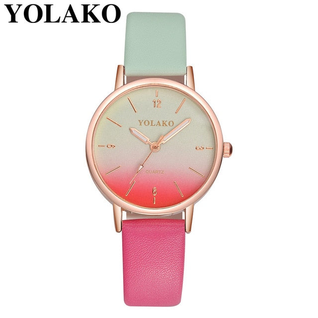 Brand Leather Quartz Women's Watch