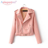 Faux Soft Leather Jacket Women