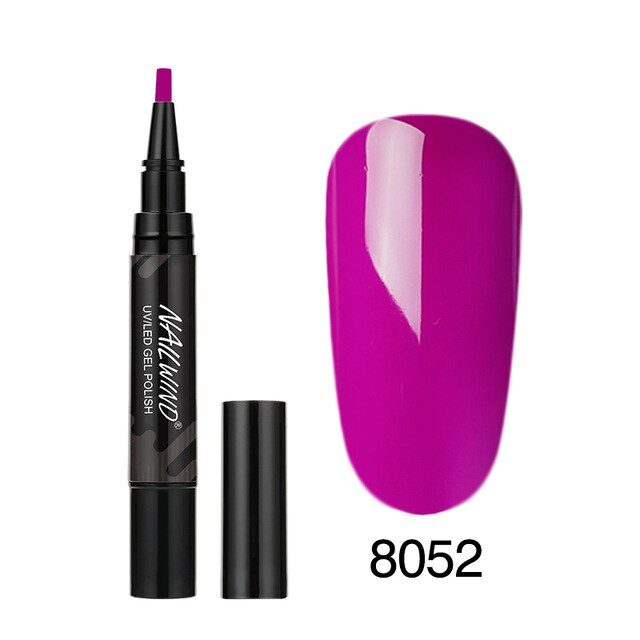 60 Colors Soak Off Enamel Nail Glue Pen