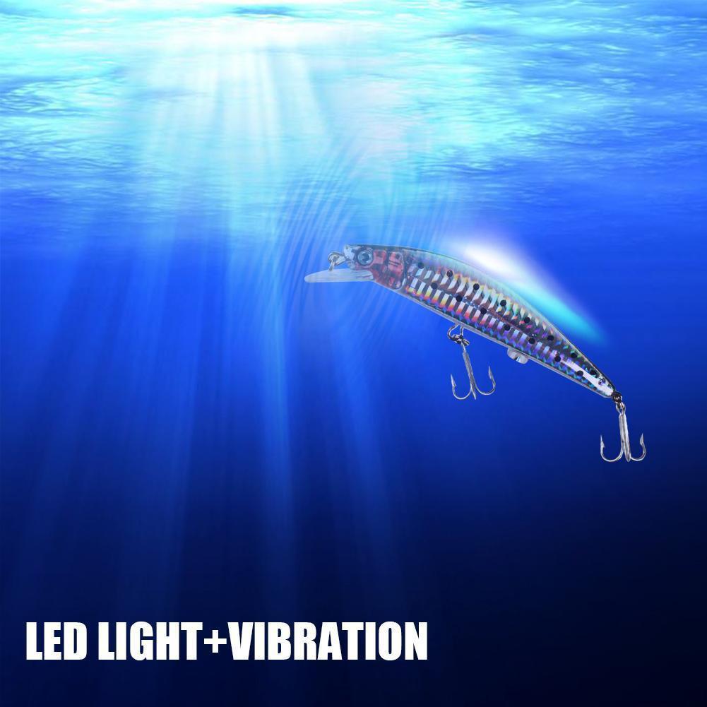 Electric vibrate fishing Lures USB Flashing LED